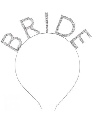Mega Boy Kristal Taşlı Gümüş Bride Taç Gelin Tacı 20X21 cm