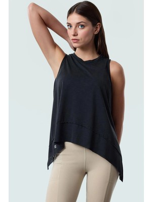 Nefes Alabilir Micro Örme Kadın Spor Bluz Asimetrik Kesim Uzun Ömürlü Özenle Seçilmiş Şık Görünüm