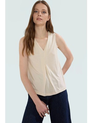 Regular Kalıp Kolsuz Modal Bluz Nefes Alan Rahat Uzun Ömürlü Seçkin Malzeme Modern Stil