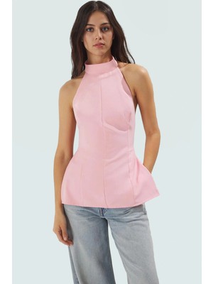 Kolsuz Bluz Dik Yaka Fitted Kalıp Yazlık Nefes Alan Kumaş Konforlu Kesim Seçkin Malzeme