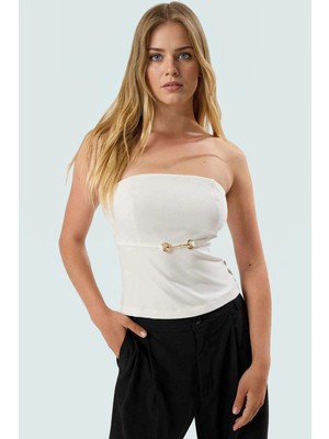 Dokuma Finike Kumaş Straplez Bluz Rahat ve Şık Yazlık Özenle Seçilmiş Kullanım