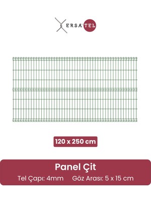 Yeşil Panel Çit Teli 120X250 Cm, Dayanıklı, Pratik ve Estetik Çözüm