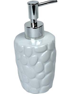 Porselen Sıvı Sabunluk- Çakıl Taşı Modelli/ 17 cm