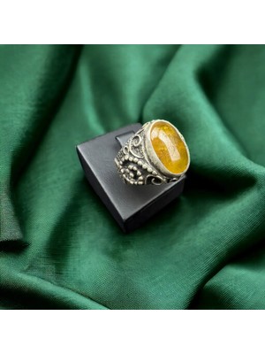 Sarı Safir Gümüş Yüzük