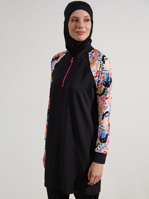 Lc Waikiki Yeni Sezon Kolej Yaka Desenli Kadin Tesettur Mayo Ust - S5IB07Z8