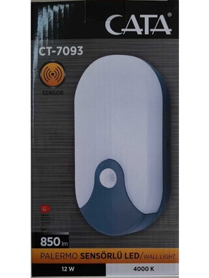 20W Sensörlü Sarı Işık Siyah Duvar Armatürü