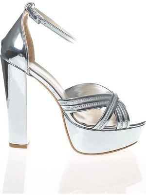 Kadın Moda Şık Sarı Gold Çapraz Bant Topuklu Zarif Tasarım Düğün Nişan Gece Abiye Ayakkabı