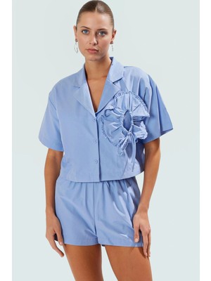 Şık Pamuklu Yazlık Gömlek Şort Takım Plaj Için Ideal Görünüm Premium Kalite Modern Stil