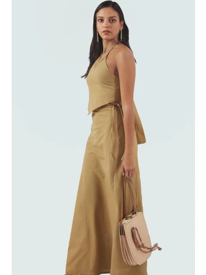 Pamuklu Dokuma Uzun Boylu Bluz Etek Takım Yazlık Plaj Şıklığı Trend Tasarım Kaliteli Işçilik