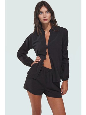 Plaj Gömlek Şort Takımı Balık Desenli Pamuk Yazlık Rahat Oversize Yüksek Kalite Mükemmel Uyum