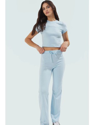 Kadın Bisiklet Yaka Kısa Kollu Pamuklu Polyester Esnek Takım Günlük Kullanım Için Dayanıklı Malzeme