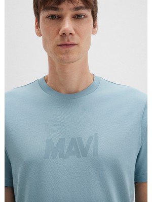 Mavi Mavi Logo Baskılı Mavi Tişört 0612896-70838