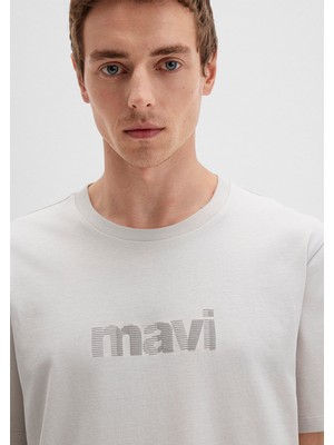 Mavi Mavi Logo Baskılı Gri Tişört 0612936-80192