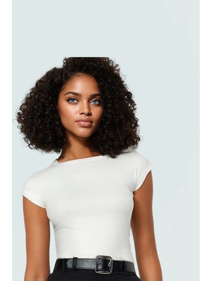 Kadın Viskoz Ribana Fitted Bluz Günlük Yazlık Rahat Kesim Özel Tasarım Seçkin Malzeme