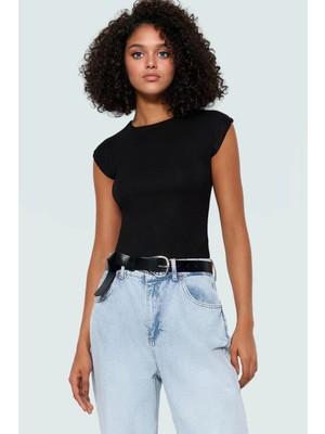 Kadın Viskoz Ribana Fitted Bluz Günlük Yazlık Rahat Kesim Özel Tasarım Seçkin Malzeme