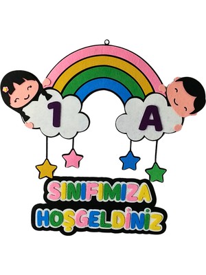 Sınıfımıza Hoş Geldiniz Kapı Süsü Keçe