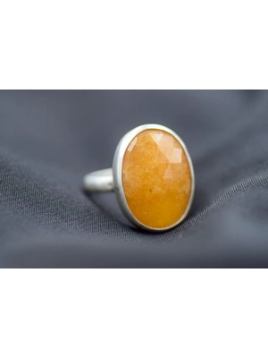 Sarı Safir Gümüş Yüzük