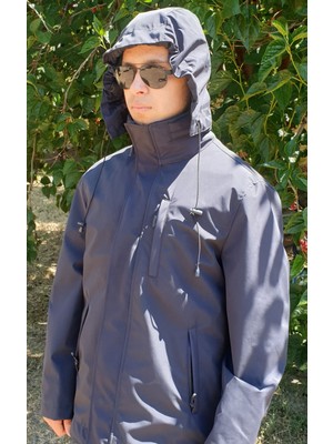 Su Geçirmez Mont (Özel Membranlı Kumaş, Çıkarılabilir Kapüşon ve Kapitone Yelek)