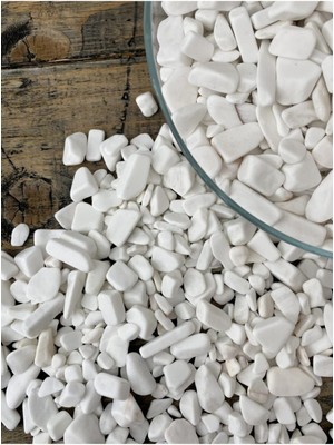 Beyaz Dolomit Taşı 2 kg 1-3 Cm, Bahçe ve Dekor Için Doğal Taş