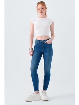 Loft Natalıe Mıneral Blue Wash Kadın Jean Pantolon LF2037057