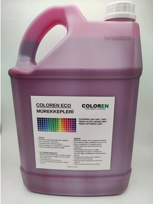 Coloren STARFIRE 1024 KAFALAR İÇİN KOKUSUZ ECO SOLVENT MÜREKKEP MAGENTA 5 LT