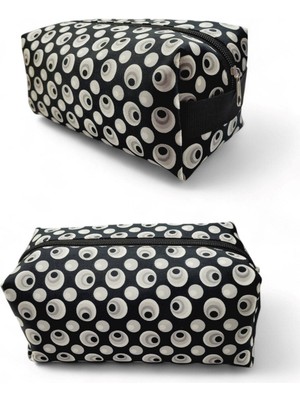 Büyük Boy Siyah Çok Renkli Saklama Çantası, Şık ve Kullanışlı Organize Edici