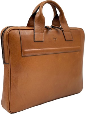Byz - 1211 Bg Taba Hakiki Deri Laptop Evrak Çantası 38X29X6 cm
