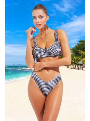 Desenli Bikini Takımı Yüksek Konfor Yaz Koleksiyonu Su Sporları Için