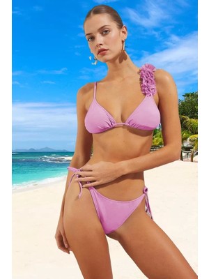 Üçgen Bikini Takımı Özel Tasarım Plaj ve Havuz Için Esnek Kumaş Su Sporları