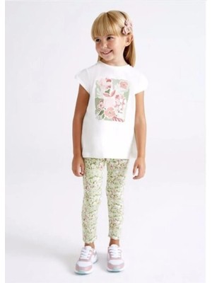 Kız Çocuk Yazlık Tişört Tayt 2 Li Set 3760