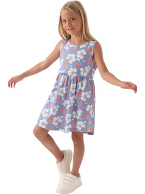 Rolypoly Kız Çocuk Mavi Elbise