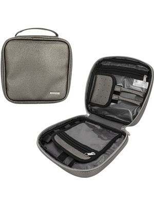 Şık Bölmeli Suni Deri Takı Çantası, Düzenli ve Zarif Tasarım ile Kullanım Kolaylığı Sağlar.