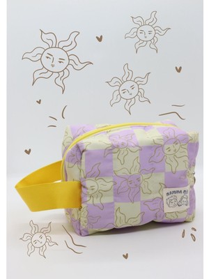 Mor Şık Seyahat Makyaj Çantası, Düzenleyici ve Taşıması Kolay, Pratik Organizer