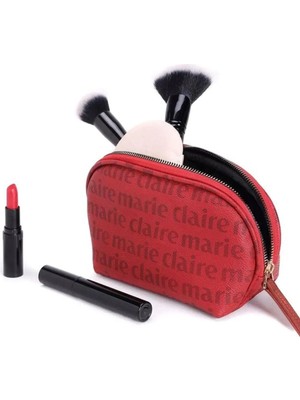 Şık Kırmızı Makyaj Çantası, Pratik ve Zarif Saklama Çözümü