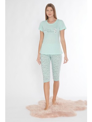 Alperi Kapri Kısa Kollu Viskon Pijama Takımı 770-05