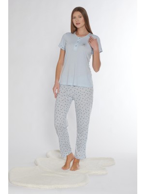 Kısa Kol Pijama Takımı Viskon Alperi 780-58