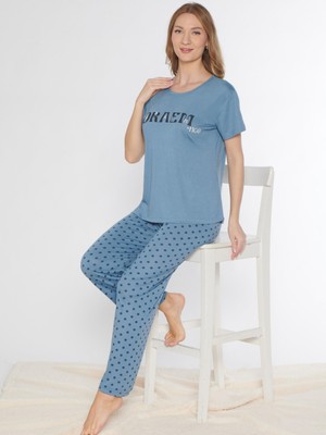 Kısa Kol Pijama Takımı Viskon Alperi 780-63
