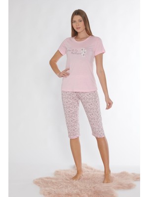 Alperi Kapri Kısa Kollu Viskon Pijama Takımı 770-05
