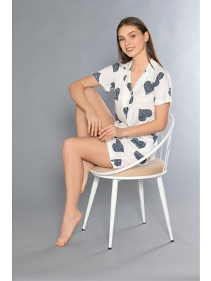 Alperi Boydan Düğmeli Şort Takım 760-06