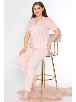 Alperi Boydan Battal Kısa Kol Pijama Takımı B780-25