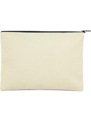 Bej Kanvas Kumaş Clutch Çanta 25X18, Şık ve Hafif El Çantası
