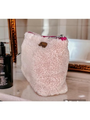 Yumuşak Peluş Teddy Makyaj Çantası, Şık ve Kullanışlı Tasarım