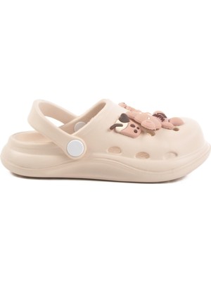 Ekru Eva Hafif Kız Çocuk Sabo Terlik 303 P