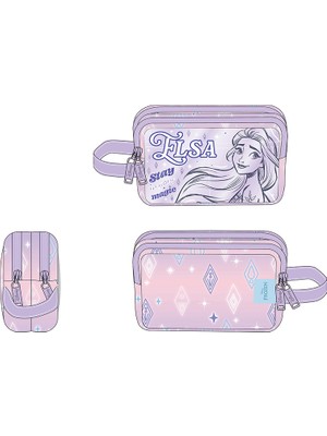 Ottonya Frozen Kalem Çantası Charm-Lx Elsa Mor Renkli Kadınlar İçin Kullanışlı Özellikler Sunuyor