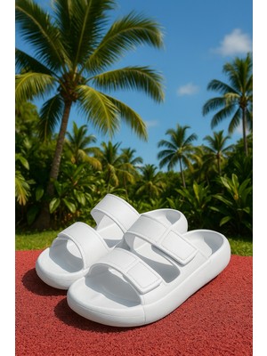 Mercan Unisex Cırtlı Terlik Deniz Plaj Havuz Terliği Yumuşak Rahat Taban