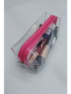 Şık Pembe El Çantası Kozmetik ve Seyahat Organizeri