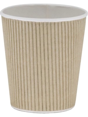 Ofis Turka Ripple Double Wall Kraft Karton Bardak 8 Oz - 25 Adet