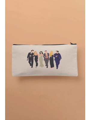 Sevimli Baskılı Bez Makyaj ve Kalemlik Çantası, Şık ve Kullanışlı Tasarım