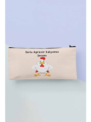 Kişisel ve Şık Baskılı Bez Makyaj, Kalemlik ve Cüzdan Seti, Kullanışlı Tasarım