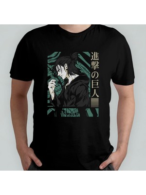 Attack On Titan Eren Jaeger_ %100 Pamuklu Bisiklet Yaka T-Shirt Model 16